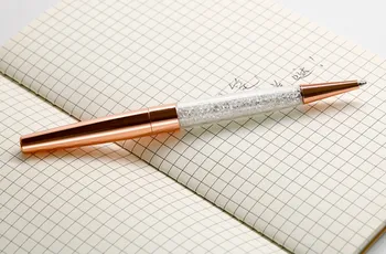 1 kom. kvalitetna kristalna lopta olovke za potpis sa dijamantima, zlatom, srebrom, kancelarijskog materijala, poklon kemijska olovka
