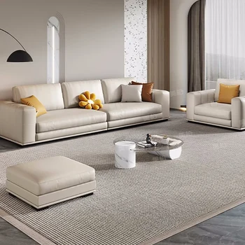 Talijanski kožni kauč Američki ured kauč Nordic Moderan Luksuzni Dizajn kauč za dnevni boravak Kauč Cama Namještaj salona za uljepšavanje