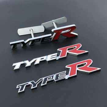 3D Metalni Auto Slova Za Honda Civic Fit Accord TYPE R TYPE S Amblem Ikonu Prednja Rešetka Logo TYPE R S Naljepnica Na Nosače Pribor