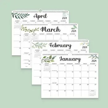 18 Mjeseci 2024 Zidni Kalendar Celina Organizator za dnevni red Celina Kalendar na kolut Dnevnik na Engleskom jeziku Kalendar