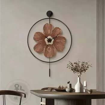 Kućni satovi, zidni satovi, zidni satovi kombinacija, blagovaonica, rotirajući slika, stol, pozadina, zid, blagovaonica, ukrasne slike, cvijeće