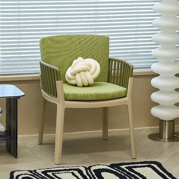 Ručka za podršku naslona stolice za dnevni boravak od zelene plastike, blagovaona stolice za šminkanje za dnevni boravak, kreativnog namještaja za dom Cadeira za čekanje na podu