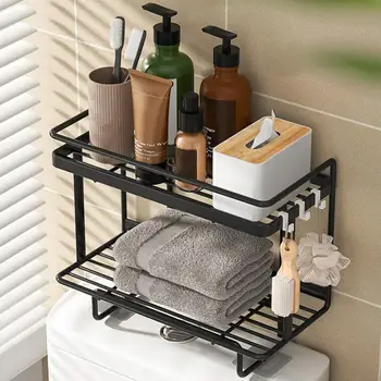 Iznad Wc Stalak za prtljagu s fiksnim ljepljive insignia Višenamjenski stalak za prtljagu u kupaonici s otvorom za kuhinje